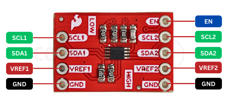 Pinout of PCA360 Level Shifter Module